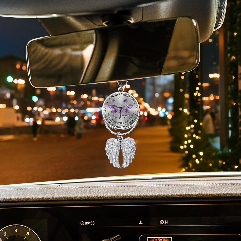 Dragonfly My Mind My Heart My Soul - Personalized Memorial Wings Ornament