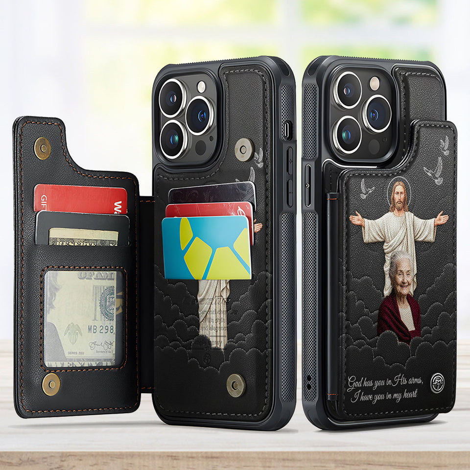 Faith & Memory - Personalized Memorial Fully Printed Wallet Phone Case