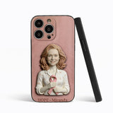 Hope - Personalized Breast Cancer Awareness 3D Embossed Leather Phone Case