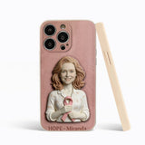 Hope - Personalized Breast Cancer Awareness 3D Embossed Leather Phone Case