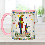 Tu ne marcheras jamais seul(e) - Mug personnalisé pour la sensibilisation à l'autisme