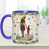Tu ne marcheras jamais seul(e) - Mug personnalisé pour la sensibilisation à l'autisme