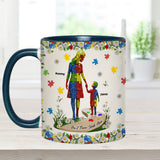 Tu ne marcheras jamais seul(e) - Mug personnalisé pour la sensibilisation à l'autisme