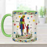 Tu ne marcheras jamais seul(e) - Mug personnalisé pour la sensibilisation à l'autisme