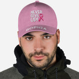 Never Give Up - Personalized Breast Cancer Awareness Classic Cap