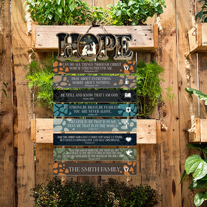 Espoir - Panneau chrétien personnalisé en bois de palette