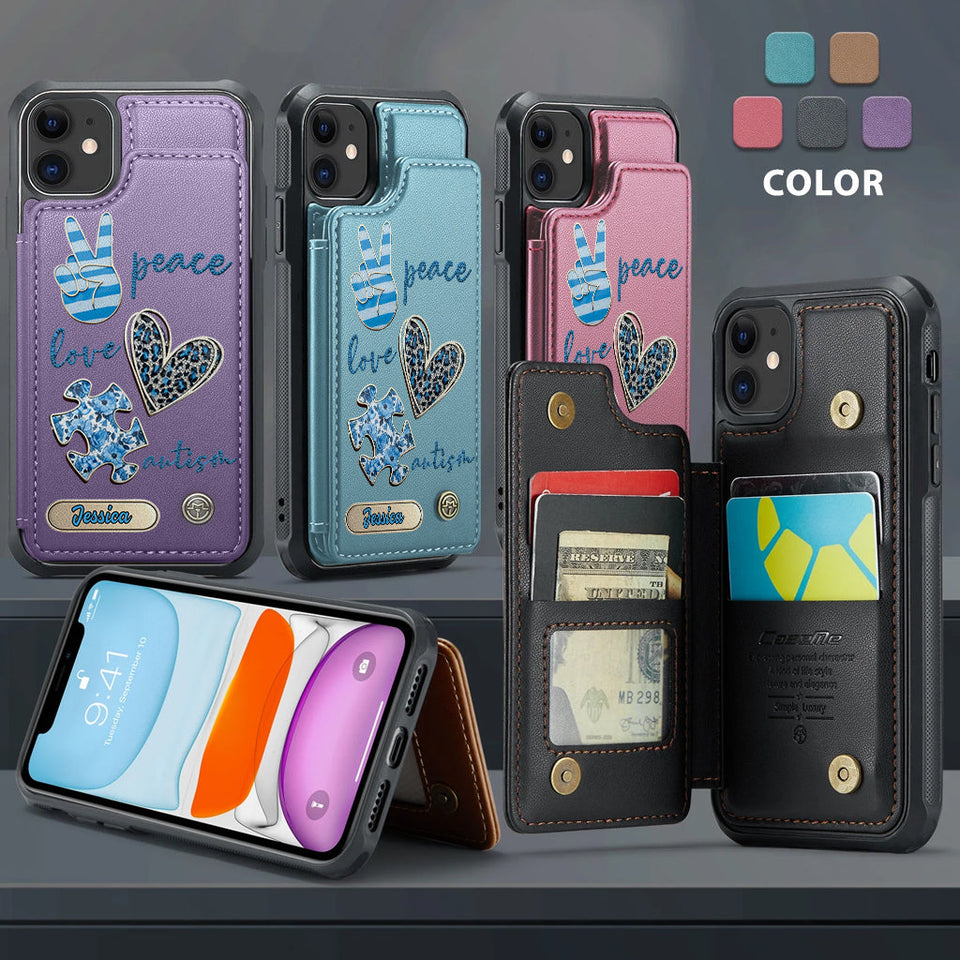 Autism Awareness - Personalized Autism Awareness Wallet Phone Case