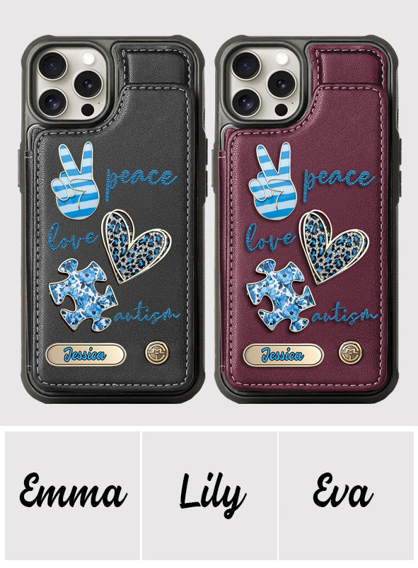 Autism Awareness - Personalized Autism Awareness Wallet Phone Case