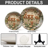 Cute Highland Cow Mama - Personalized Mother Ceramic Round Plate