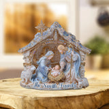 Crèche - Plaque acrylique chrétienne personnalisée en forme de jaquette