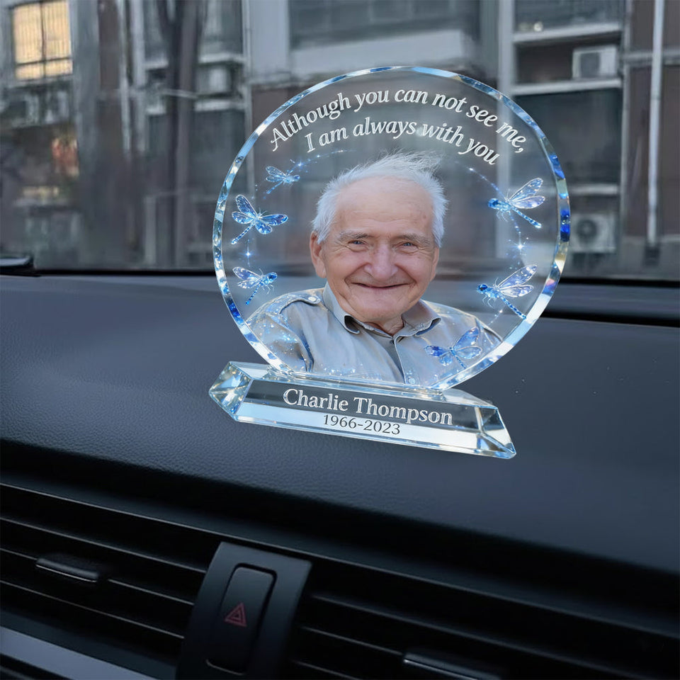 Je suis toujours avec toi - Plaque commémorative personnalisée pour tableau de bord de voiture