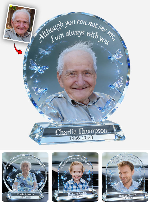 Je suis toujours avec toi - Plaque commémorative personnalisée pour tableau de bord de voiture