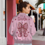 Nous portons du rose - Veste bomber personnalisée pour la sensibilisation au cancer du sein