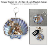 Nativity In A Seashell - Personalized Christian Ornament