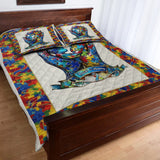 Mom And Kid - Personalized Autism Awareness Quilt Set