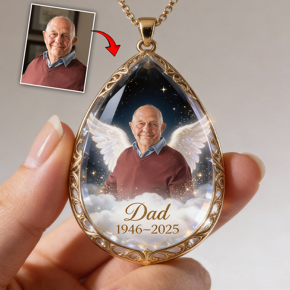 Tu me manques - Collier pendentif commémoratif personnalisé en métal