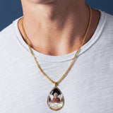 Tu me manques - Collier pendentif commémoratif personnalisé en métal