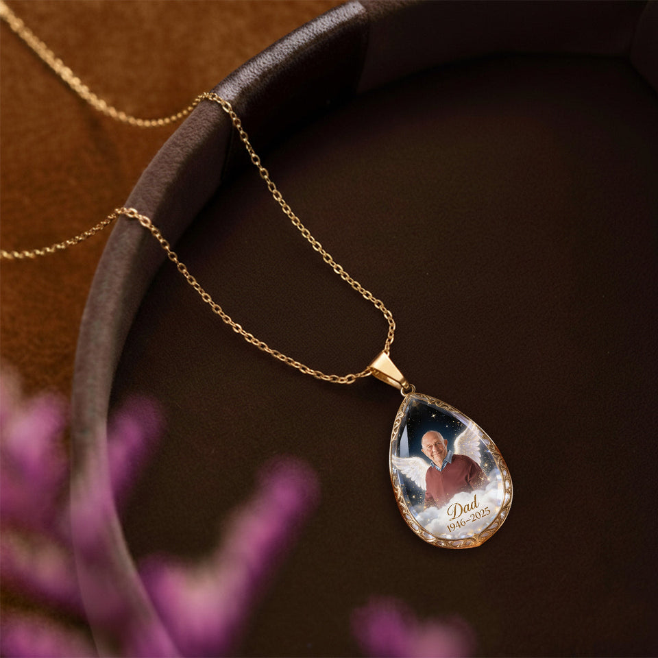 Tu me manques - Collier pendentif commémoratif personnalisé en métal