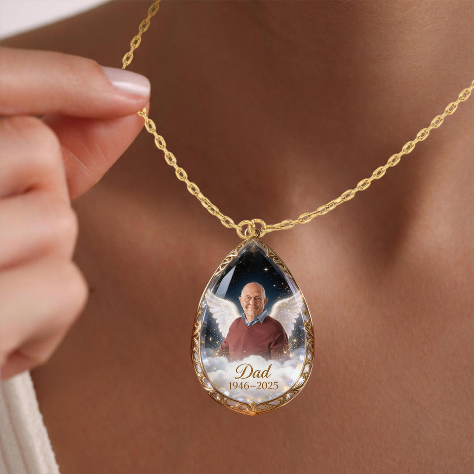 Tu me manques - Collier pendentif commémoratif personnalisé en métal