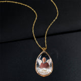 Tu me manques - Collier pendentif commémoratif personnalisé en métal