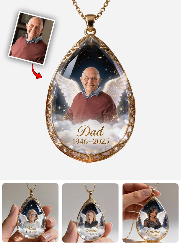 Tu me manques - Collier pendentif commémoratif personnalisé en métal