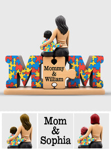 Autism Mom - Personalized Autism Awareness Custom Shaped Acrylic Plaque