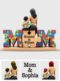 Autism Mom - Personalized Autism Awareness Custom Shaped Acrylic Plaque