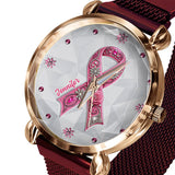 Breast Cancer Awareness - Personalized Breast Cancer Awareness Women Hand Watch