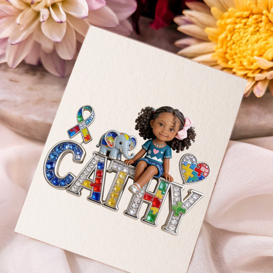 Autism Awareness - Personalized Autism Awareness Pin