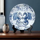 On s'en occupe ! - Assiette ronde en céramique personnalisée avec dragon