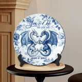 On s'en occupe ! - Assiette ronde en céramique personnalisée avec dragon