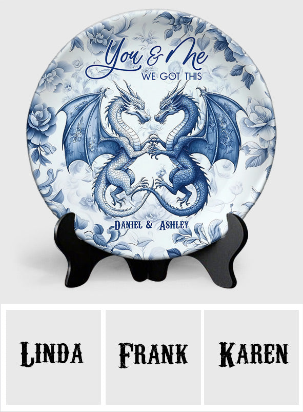 On s'en occupe ! - Assiette ronde en céramique personnalisée avec dragon