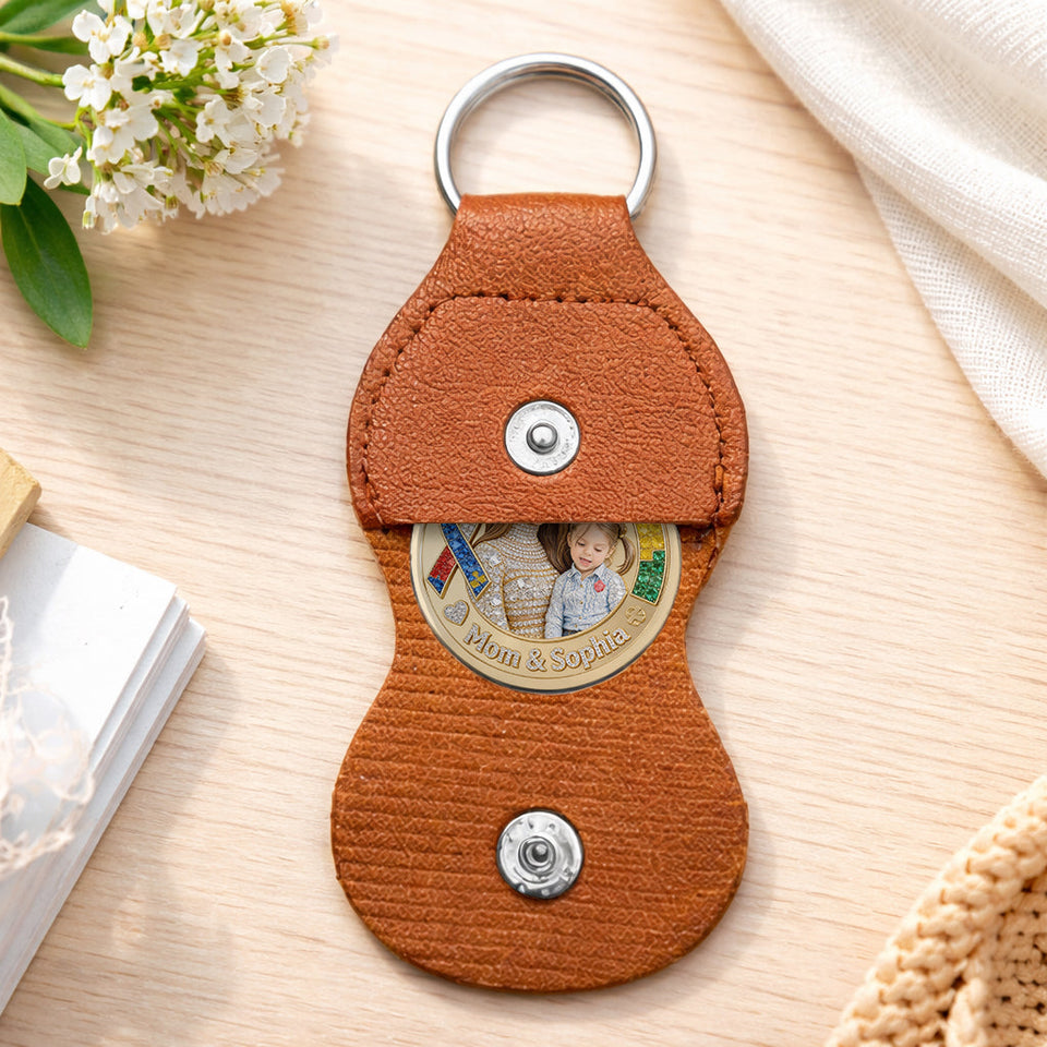 I Love You - Personalized Autism Awareness Pocket Coin Keychain