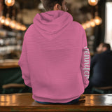 En octobre, on porte du rose ! Sweat à capuche gaufré personnalisé « Fantôme mignon » pour la sensibilisation au cancer du sein.