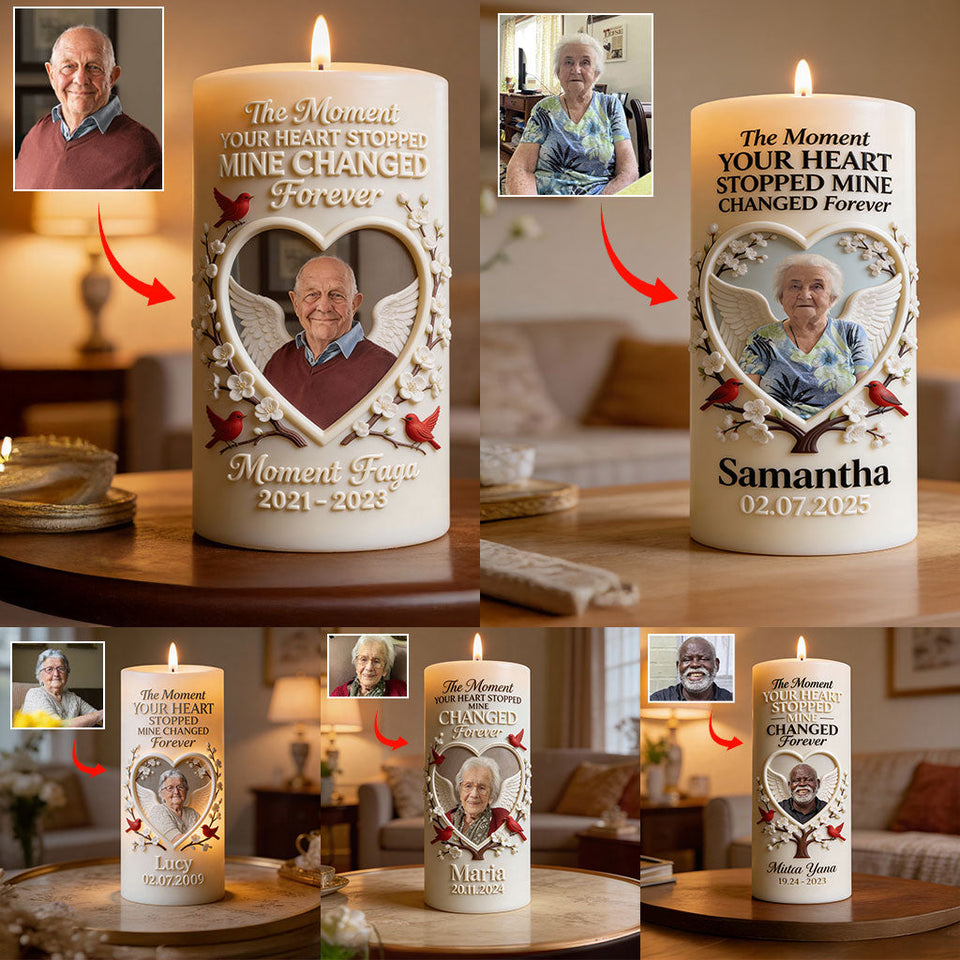A Hug From Heaven - Personalized Memorial Flameless Candle