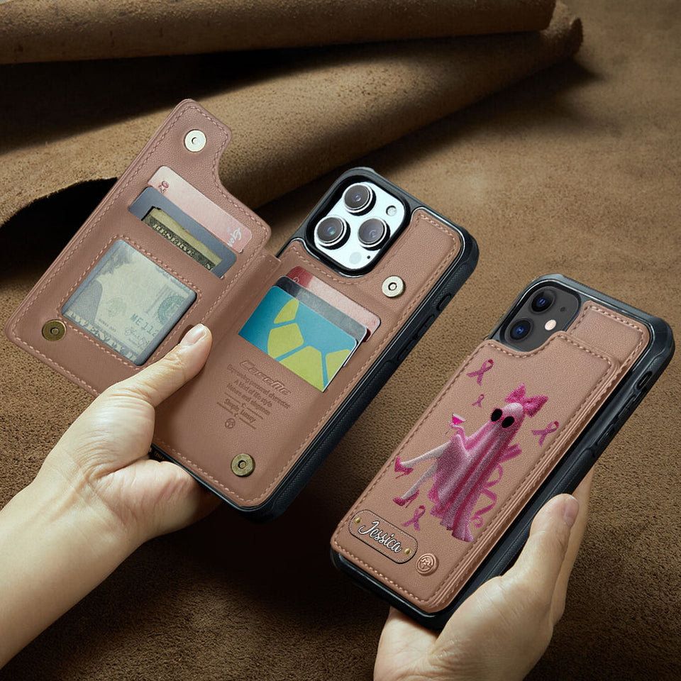 Pink Out - Personalized Breast Cancer Awareness Wallet Phone Case