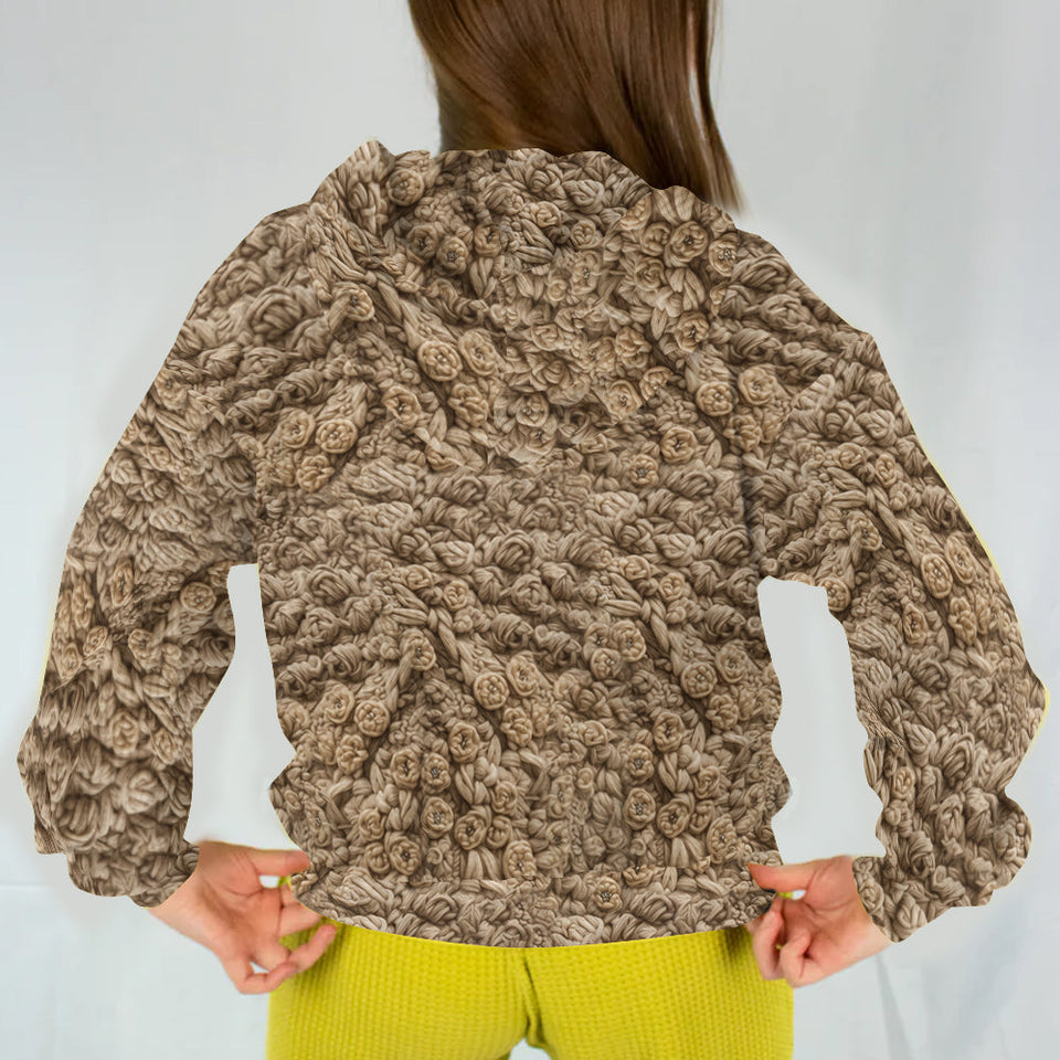 La Sainte Famille - Sweat à capuche chrétien à motif gaufré