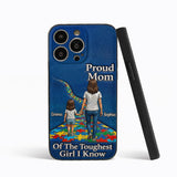 Proud Dad Of The Toughest Boy I Know - Personalized Autism Awareness 3D Embossed Leather Phone Case