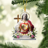 Sacred Heart of Jesus - Personalized Memorial Ornament
