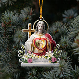 Sacred Heart of Jesus - Personalized Memorial Ornament