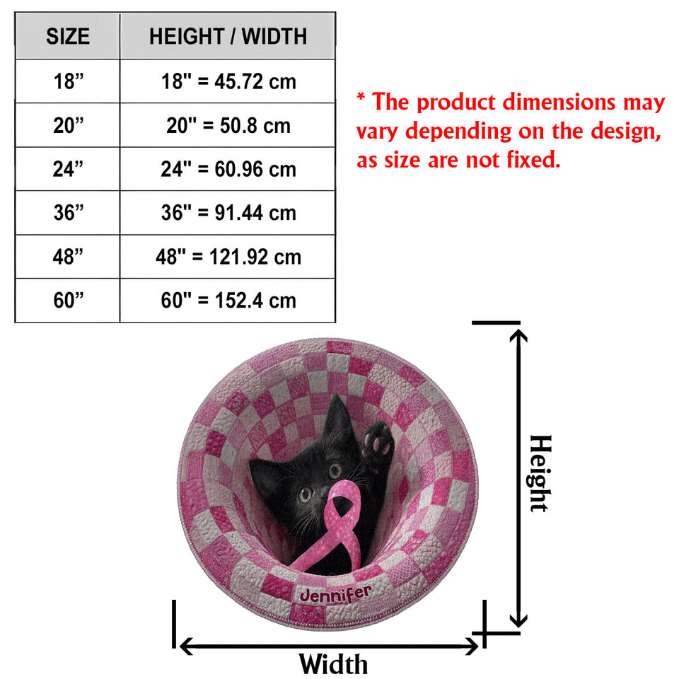The Warrior - Personalized Breast Cancer Awareness Non-Slip Tufted Rug