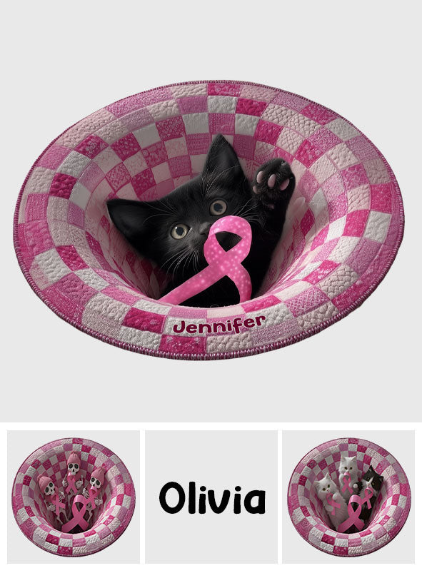 The Warrior - Personalized Breast Cancer Awareness Non-Slip Tufted Rug