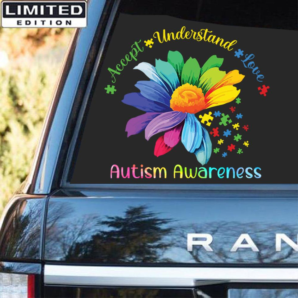 Accept Understand Love Autism Awareness Decal Full 0523