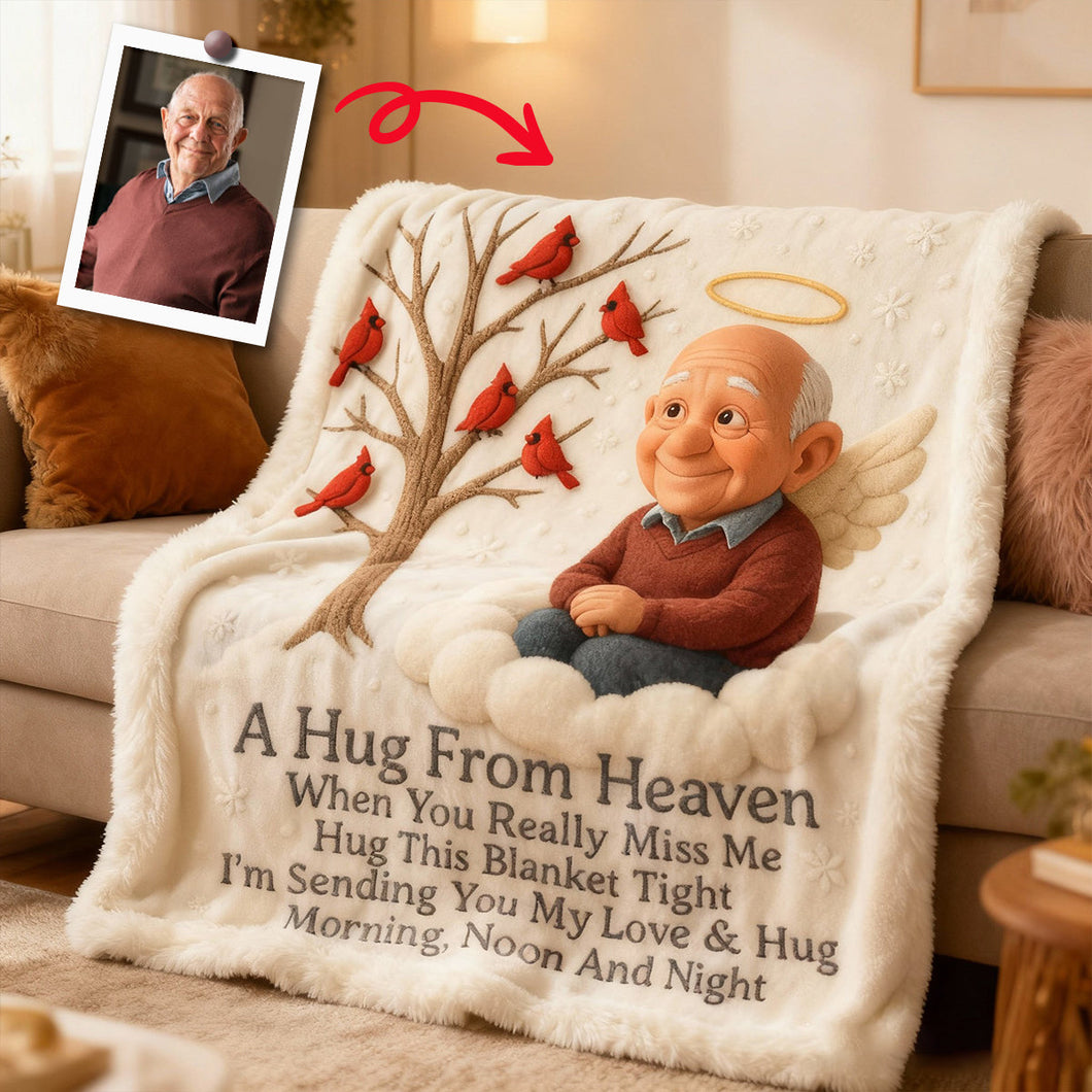 A Hug From Heaven - Personalized Memorial Blanket