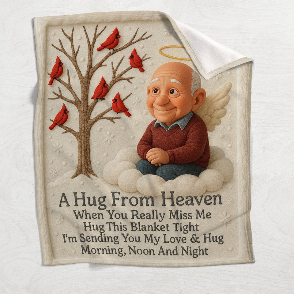 A Hug From Heaven - Personalized Memorial Blanket