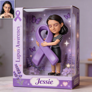 Purple Fighter - Personalized Lupus Awareness Custom Shaped Acrylic Plaque
