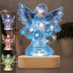 À la mémoire de - Plaque commémorative personnalisée avec socle lumineux