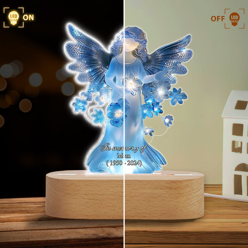 À la mémoire de - Plaque commémorative personnalisée avec socle lumineux