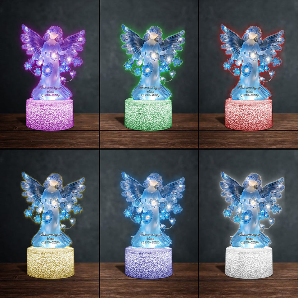 À la mémoire de - Plaque commémorative personnalisée avec socle lumineux