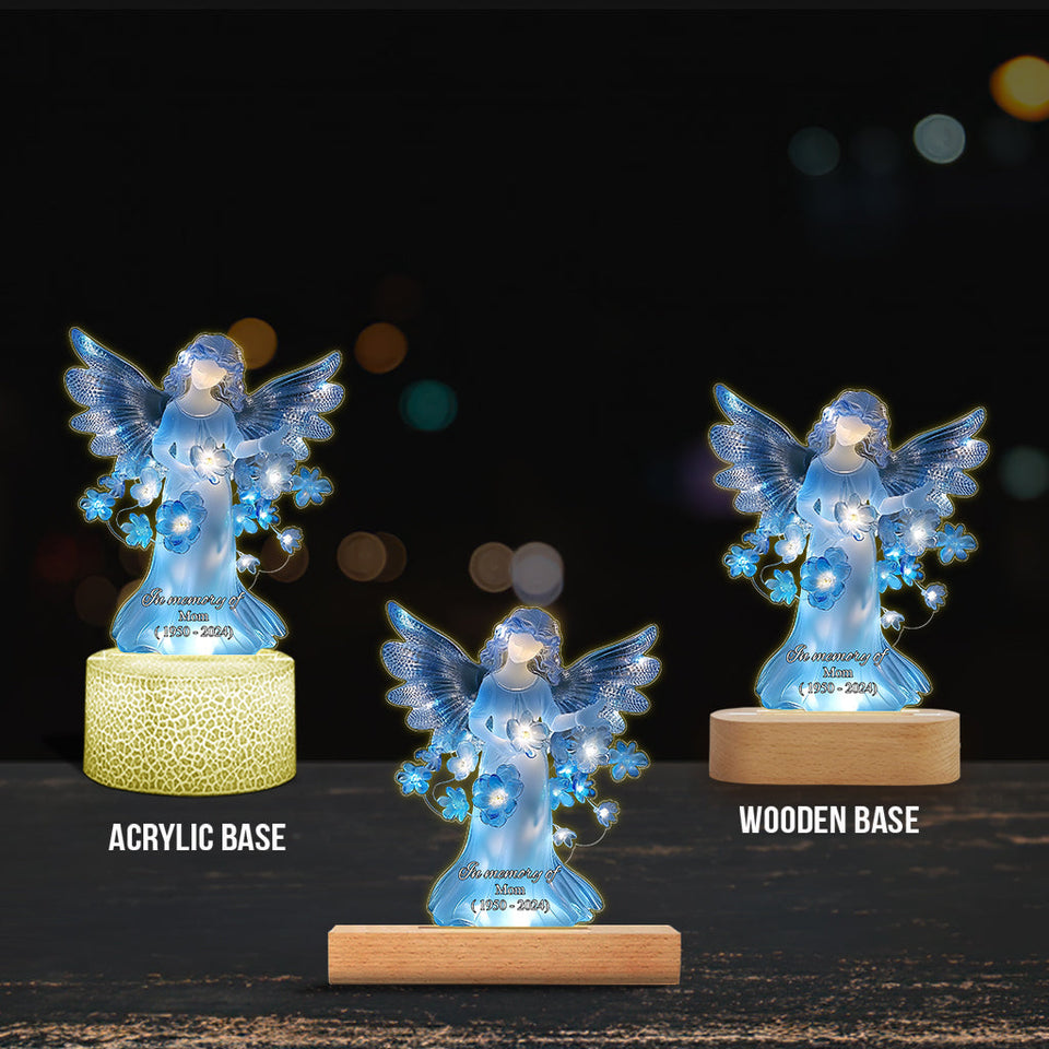 À la mémoire de - Plaque commémorative personnalisée avec socle lumineux